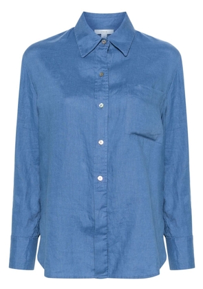 Vince chest-pocket linen shirt - Blue