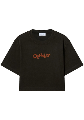 Off-White 2024 Lunar New Year cropped cotton T-shirt - Black