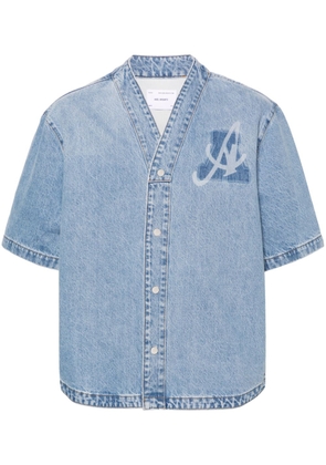 Axel Arigato logo-print denim shirt - Blue