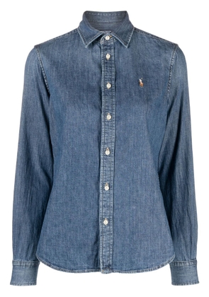 Polo Ralph Lauren embroidered-logo denim shirt - Blue