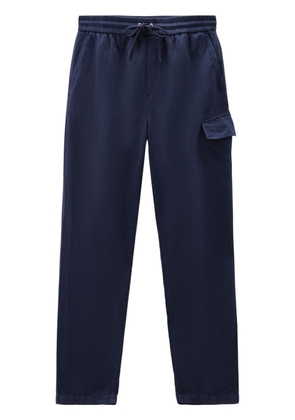 Woolrich elasticated-waist tapered trousers - Blue