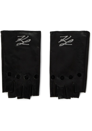 Karl Lagerfeld K/Autograph fingerless gloves - Black