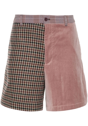 Acne Studios patchwork-design wool-blend shorts - Pink
