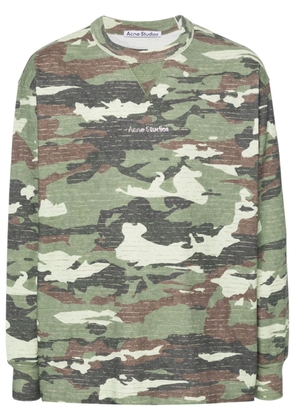 Acne Studios camouflage-print cotton sweatshirt - Green