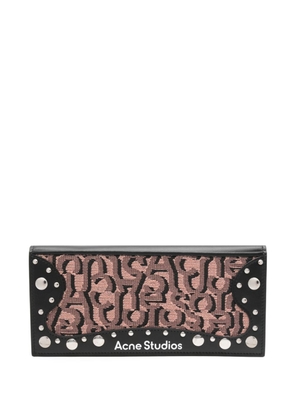 Acne Studios logo-jacquard bi-fold wallet - Pink
