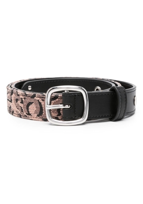 Acne Studios monogram-jacquard leather belt - Pink