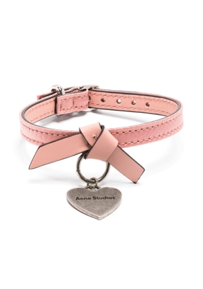 Acne Studios Musubi charm leather bracelet - Pink
