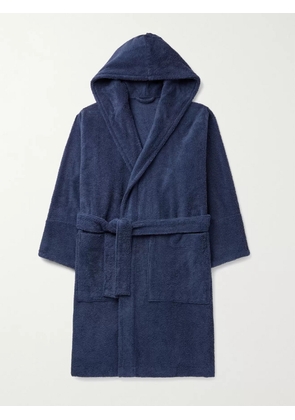 TEKLA - Organic Cotton-Terry Hooded Robe - Men - Blue - S