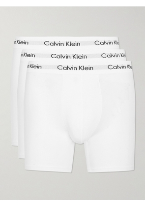 Calvin Klein Underwear - Three-Pack Stretch-Cotton Boxer Briefs - Men - White - S