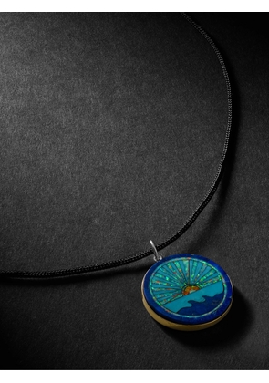 Jacquie Aiche - Gold, Turquoise, Lapis and Cord Pendant Necklace - Men - Blue