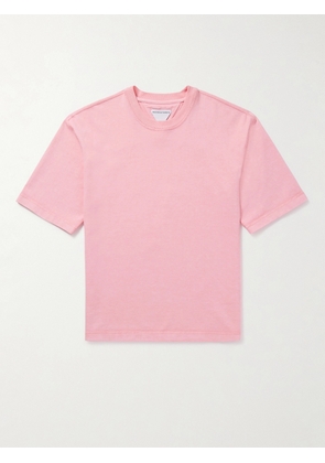Bottega Veneta - Garment-Dyed Cotton-Jersey T-Shirt - Men - Pink - M