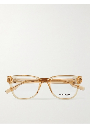 Montblanc - Square-Frame Acetate Optical Glasses - Men - Orange