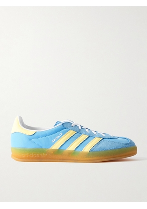 adidas Originals - Gazelle Indoor Leather and Suede-Trimmed Shell Sneakers - Men - Blue - UK 5