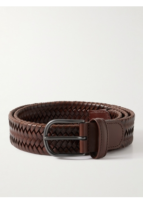 Anderson's - 3.5cm Woven Leather Belt - Men - Brown - EU 75