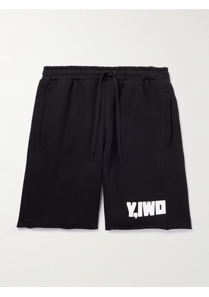 Y,IWO - Hardwear Straight-Leg Logo-Print Cotton-Jersey Shorts - Men - Black - S