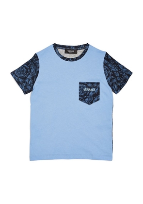 Versace Kids Cotton Spliced Print T-Shirt (4-14 Years)