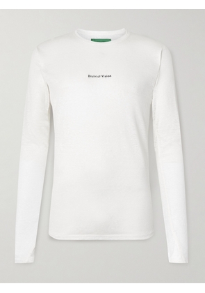 DISTRICT VISION - Printed Hemp-Jersey T-Shirt - Men - White - S