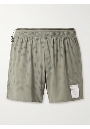 Satisfy - Straight-Leg Logo-Appliquéd Space‑O™ Shorts - Men - Green - 1