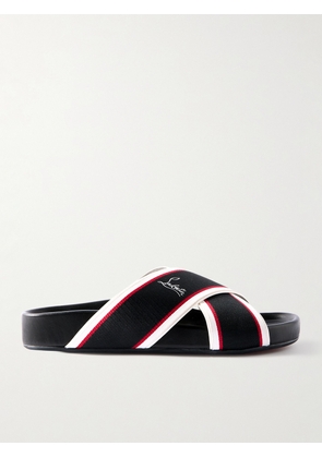 Christian Louboutin - Striped Webbing Sandals - Men - Black - EU 40