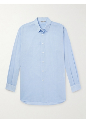 Auralee - Cutaway-Collar Cotton-Organdy Shirt - Men - Blue - 3