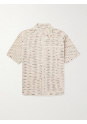 Auralee - Open-Knit Cotton Shirt - Men - Neutrals - 3