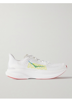 Hoka One One - Performance Mach 6 Rubber-Trimmed Mesh Running Sneakers - Men - White - US 9