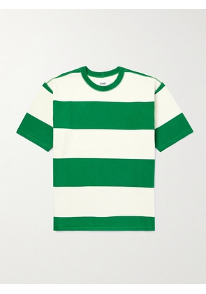 Drake's - Striped Cotton-Jersey T-Shirt - Men - Green - S
