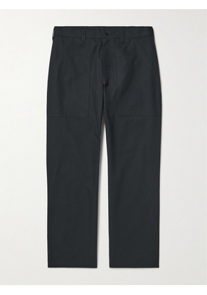 Randy's Garments - Tapered Logo-Appliquéd Cotton-Ripstop Trousers - Men - Black - UK/US 30