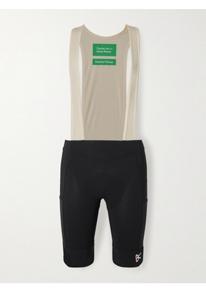 DISTRICT VISION - Stretch Recycled-Nylon Cycling Bib Shorts - Men - Black - S