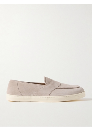 George Cleverley - Joey Suede Penny Loafers - Men - Neutrals - UK 7