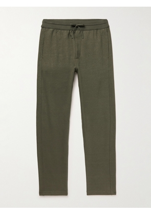 Loro Piana - Kawaguchi Slim-Fit Cotton, Linen and Cashmere-Blend Jersey Sweatpants - Men - Green - S