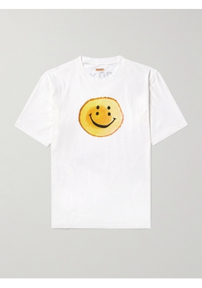 KAPITAL - Rainbow Trunky Logo-Print Cotton-Jersey T-Shirt - Men - White - XS