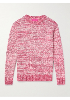 The Elder Statesman - Nora Two-Tone Cotton Sweater - Men - Pink - XS