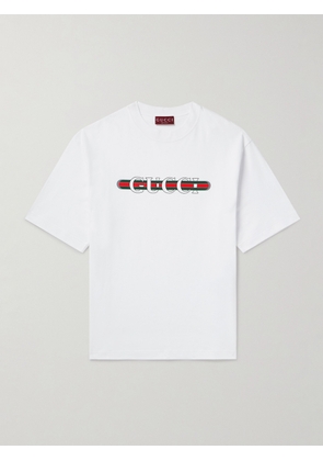 Gucci - Logo-Print Cotton-Jersey T-Shirt - Men - White - XXS