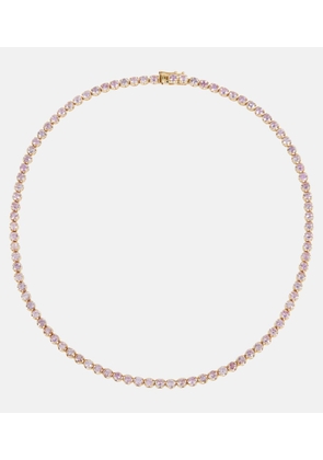 Mateo 14kt gold tennis necklace with sapphires