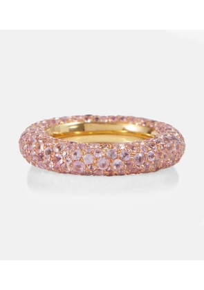Octavia Elizabeth Blossom Bubble 18kt gold ring with sapphires