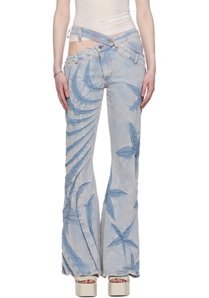 Masha Popova Blue Cutout Jeans