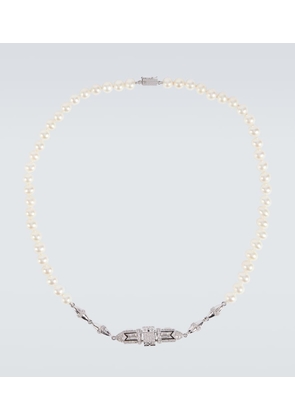 Rainbow K Majesty 14kt gold necklace with pearls and diamonds