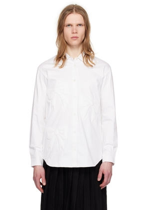 Ashley Williams White 3D Bow Shirt
