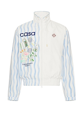Casablanca Shell Suit Nylon Jacket in White - White. Size XL/1X (also in S).