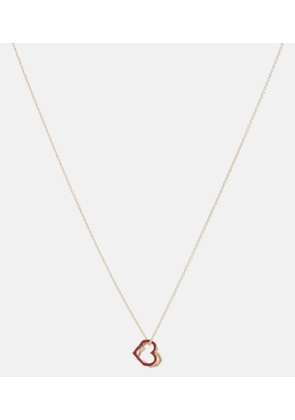 Aliita Mini Trio Corazon 9kt gold necklace with diamond