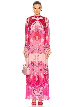 HEMANT AND NANDITA Malak Maxi Dress in Peach Pink - Pink. Size S (also in XS).