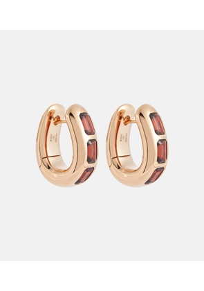 Pomellato Iconica 18kt rose gold earrings with pyrope garnets