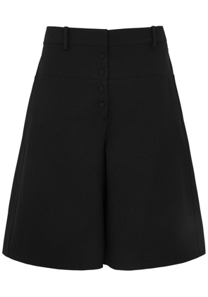 Jil Sander Wide-leg Wool Shorts - Black - 38 (UK10 / S)