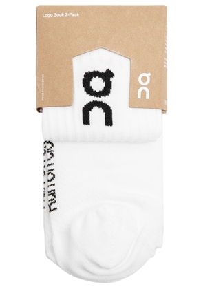 ON Logo-intarsia Stretch-cotton Socks - set of Three - White - M