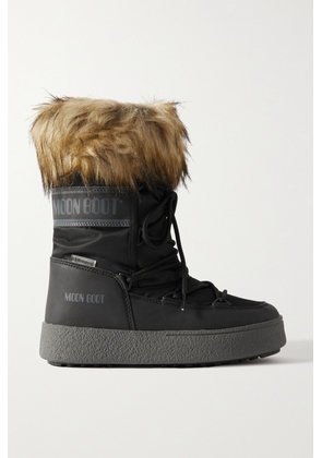 Moon Boot - Ltrack Monaco Faux Fur-trimmed Shell And Faux Leather Snow Boots - Black - 38,39,40,35,41,36,42,37