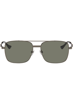 Gucci Gunmetal Square Sunglasses