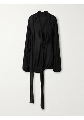 Acne Studios - Draped Jersey Mini Dress - Black - EU 32,EU 34,EU 36,EU 38,EU 40,EU 42