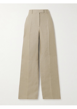 Valentino Garavani - Linen Wide-leg Pants - Neutrals - IT38,IT42