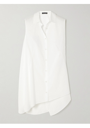 Ann Demeulemeester - Iona Oversized Asymmetric Cotton-poplin Shirt - White - IT36,IT38,IT40,IT42,IT44,IT46,IT48
